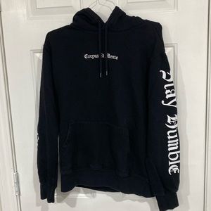 2/$20 Black Hoodie Flame Decal Size M